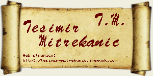 Tešimir Mitrekanić vizit kartica